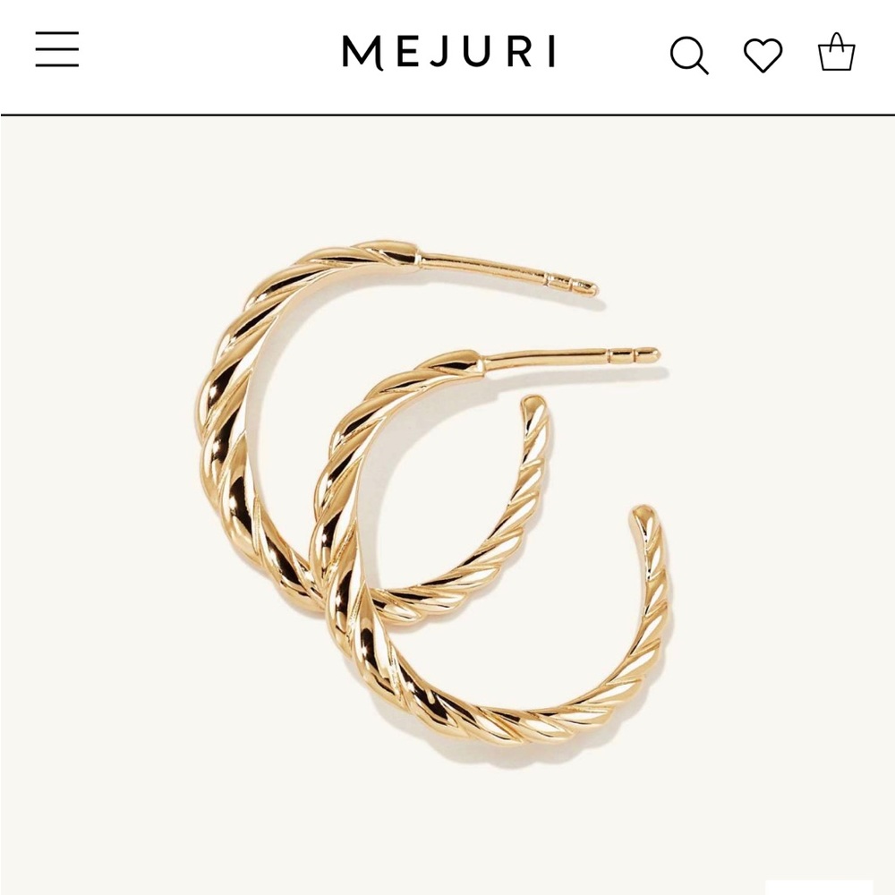 Mejuri Hoops Thin Croissant Dôme